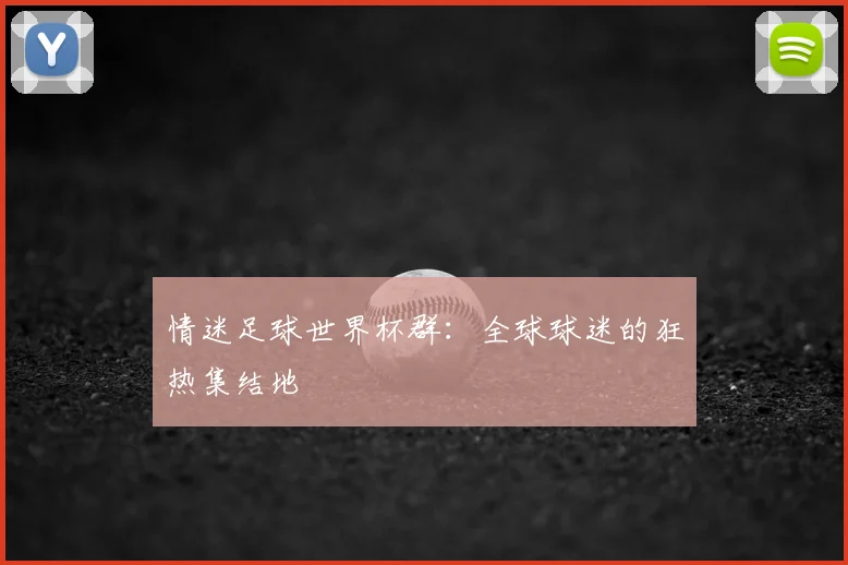 情迷足球世界杯群：全球球迷的狂热集结地